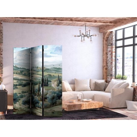 Sermi - Landscape with Green Fields and Trees - Tuscan Sunny View