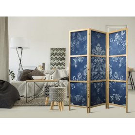 Japanilainen sermi - Retro Ornament - Decorative Motif in Worn Blues