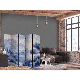 Sermi - Italian Landscape - Lake Como Painted in Shades of Blue