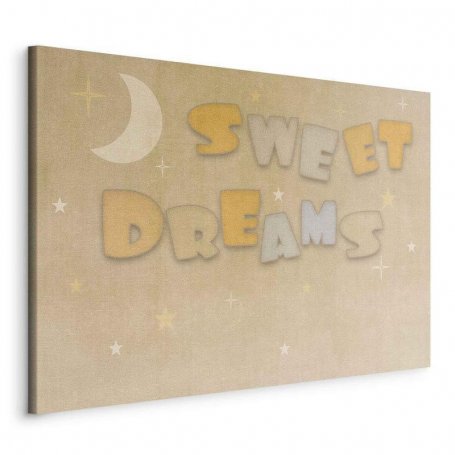 Taulu - Sweet Dreams - Pastel Inscription Surrounded by the Moon and Stars