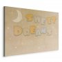Taulu - Sweet Dreams - Pastel Inscription Surrounded by the Moon and Stars
