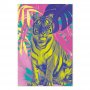 Taulu - Colorful Tiger - Intense Colors of a Tiger Surrounded by Tropical Plants