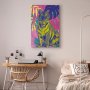 Taulu - Colorful Tiger - Intense Colors of a Tiger Surrounded by Tropical Plants