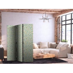 Sermi - Giraffe Pattern - Animal Pattern in Turquoise Spots on a Light Background