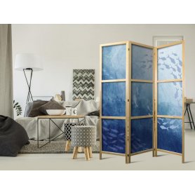 Japanilainen sermi - Schools of Fish - Luminous Clusters of Fish in Blue Among Ocean Depths