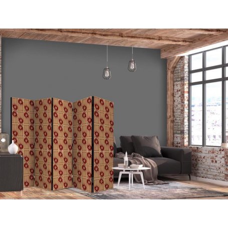 Sermi - Predatory Features - Red Abstract Shapes Inspired by Tribal