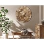 Pyöreä taulu - Floral Ornaments Carved in Delicate Sepia and Brown Shades