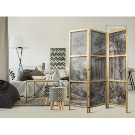 Japanilainen sermi - Antique Landscape - Greek Temple on a Hill Among Lush Vegetation