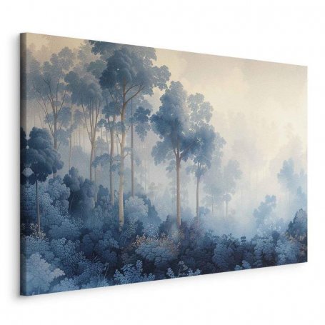 Taulu - Landscape with Trees in Illustrative Style Fairy-Tale Blue Forest