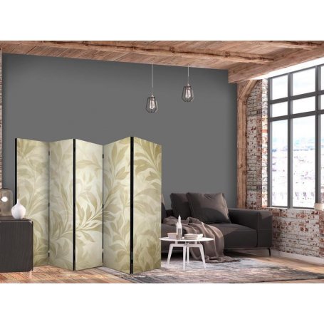 Sermi - Botanical Motif with Leaves and Vines in Sandy Colors