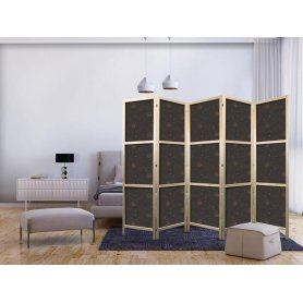 Japanilainen sermi - Night Sky - Artistic Composition of Suns and Planets on a Black Background