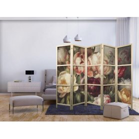 Japanilainen sermi - Blooming Peonies - Charismatic Flowers Bathed in Sunlight