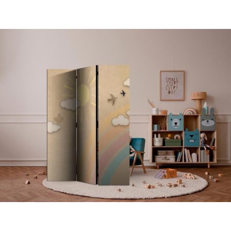 Sermi - Holiday Sky - A Rainbow on a Sunny Day and Flying Birds