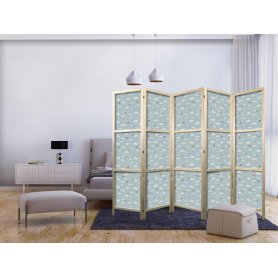 Japanilainen sermi - Illustration - Yellow-Blue Airplanes Against a Blue Sky