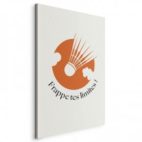 Taulu - Badminton Shuttlecock on an Orange Circle Background