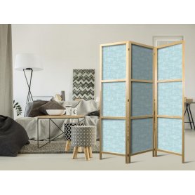 Japanilainen sermi - Sketch - Outline of an Airplane in White on a Turquoise Background