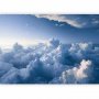 Fototapetti - Aerial Landscapes: Rays Lighting Up Fluffy Cloud Formations