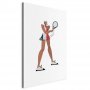 Taulu - Tennis Player With a Racket on a Light Background - Illustration