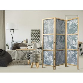 Japanilainen sermi - Ornaments in Worn Muted Turquoises - Delicate Plant Pattern