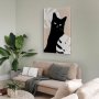 Taulu - Cat in Monsteras (1 Part) Vertical
