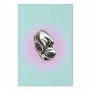 Taulu - Metallic Form - Abstract Sculpture on a Mint Background with a Purple Halo