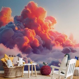 Fototapetti - Twilight Spectacle: Clouds in Shades of Pink and Violet
