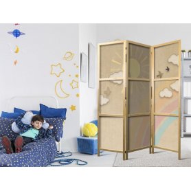 Japanilainen sermi - Holiday Sky - A Rainbow on a Sunny Day and Flying Birds