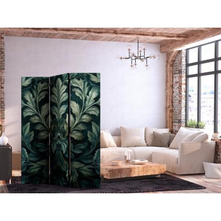 Sermi - Dark Green Victorian Leaves - Botanical Carved Composition