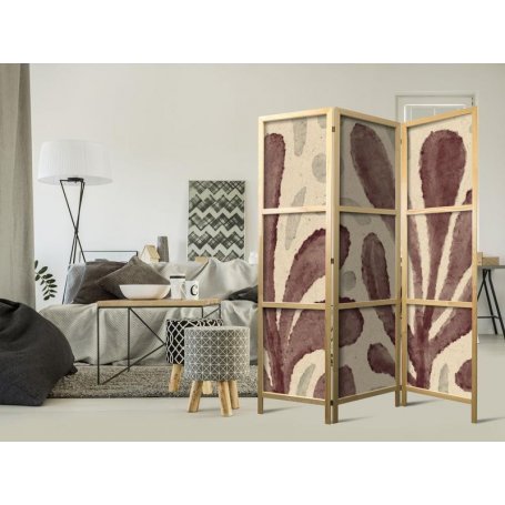 Japanilainen sermi - Waving Leaves - Irregular Plant Shapes in the Style of Matisse