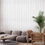 Tapetti - Vertical Lines - White background with a delicate wood pattern vertically