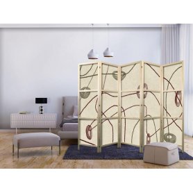 Japanilainen sermi - Bead Labyrinth - Minimalist Abstraction on a Worn Background