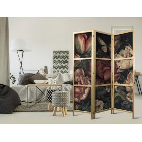 Japanilainen sermi - Floral Illustration - Magnificent Flower Buds on a Turquoise Background