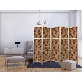 Japanilainen sermi - Predatory Streaks - Red Abstract Shapes Inspired by Tribal