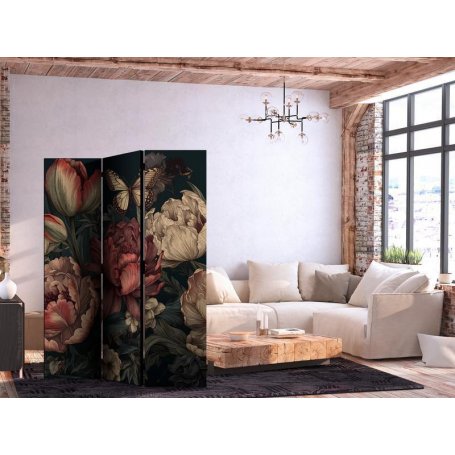 Sermi - Floral Illustration - Magnificent Flower Buds on a Turquoise Background