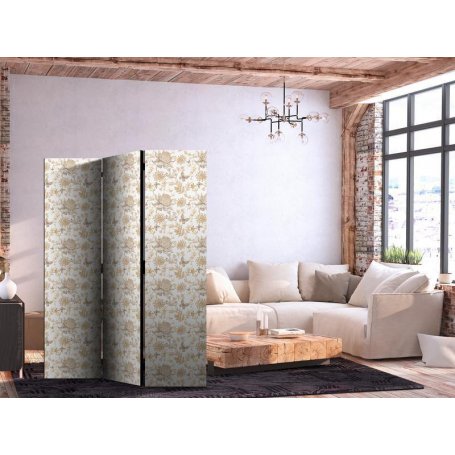 Sermi - Beige Shades of Nature - Flowers and Butterflies on a White Background - Illustration