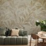 Fototapetti - Botanical Motif with Leaves and Vines in Sand Colors