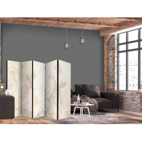 Sermi - Blooming Peonies - Bright Large Flowers Enveloped in White Mist