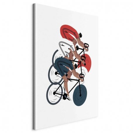 Taulu - Cycling Race Competitors on a Light Background - Illustration