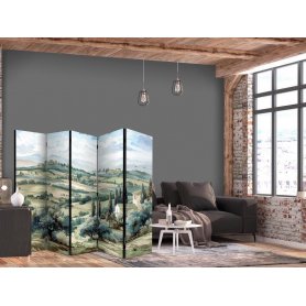 Sermi - Landscape with Green Fields and Trees - Tuscan Sunny View