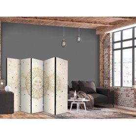 Sermi - Golden Sun and Moon - Artistic Retro Style Illustration