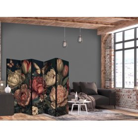 Sermi - Floral Illustration - Magnificent Flower Buds on a Turquoise Background