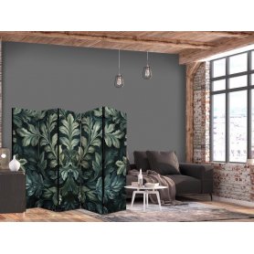 Sermi - Dark Green Victorian Leaves - Botanical Carved Composition