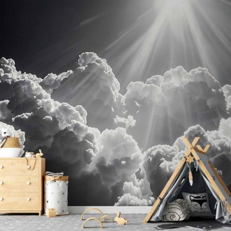Fototapetti - Hope in the Clouds: Inspiring Rays of the Sun – Awaken Emotions