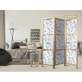 Japanilainen sermi - Fish in Minimalist Style - Fish in Aztec Style in Pastel Color Shades on a White Background