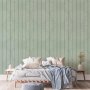 Tapetti - Delicate Wood - Vertical stripes in a pastel green shade