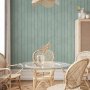 Tapetti - Delicate Wood - Vertical stripes in a pastel green shade