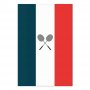 Taulu - Black Badminton Rackets Against the Backdrop of the French Flag