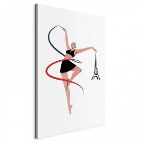 Taulu - Rhythmic Gymnastics - Illustration of a Woman With a Ribbon