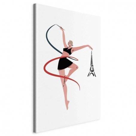Taulu - Rhythmic Gymnastics - Illustration of a Woman With a Ribbon
