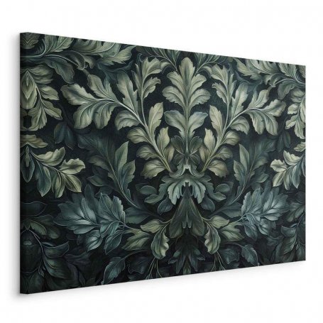 Taulu - Dark Green Victorian Leaves: Botanical Carved Composition